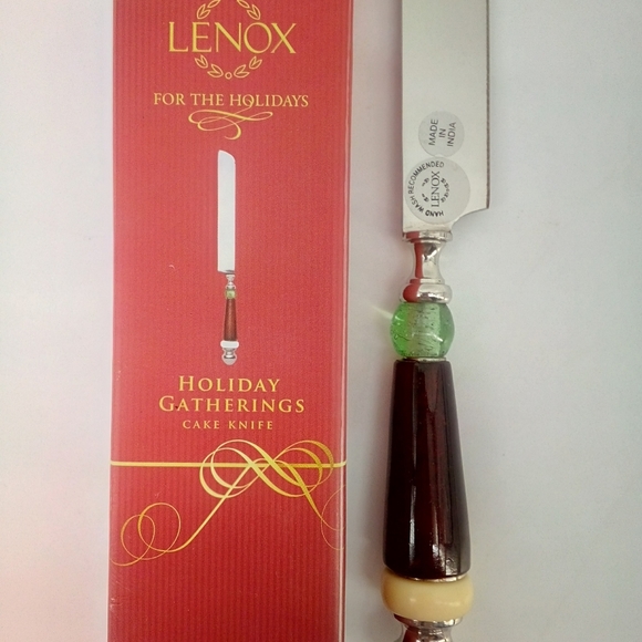 NIB Lenox Cake Knife Holiday Gatherings New In Box Gift Cutting - Picture 5 of 7